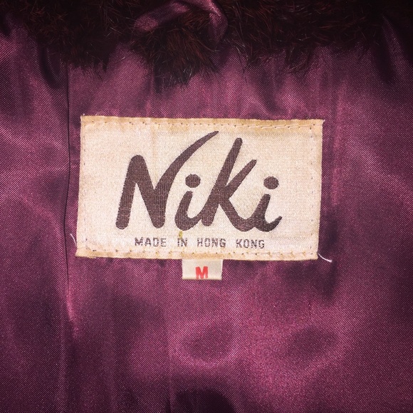 Niki purple Rabbit fur short jacket - Picture 3 of 5